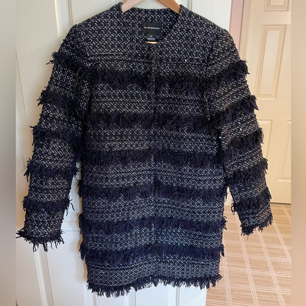 Navy Blue Car Coat